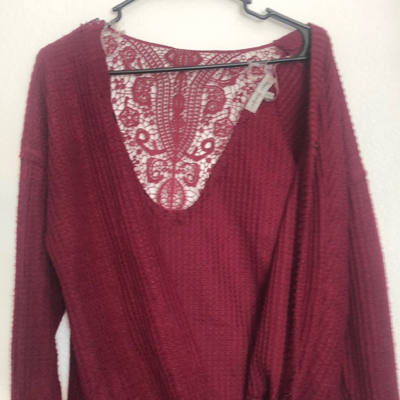 Women Sweater Shrug Large Wine Color New - Picture 3 of 14